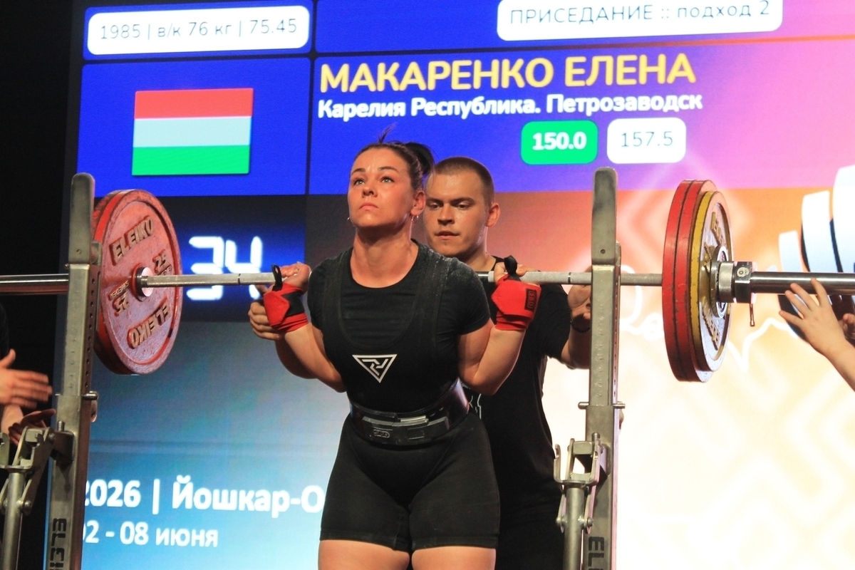 Күміс пауэрлифтер Карелияда тұрады